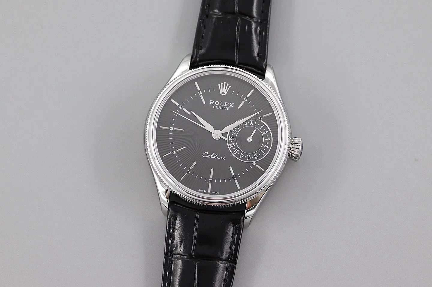 Rolex Watches Cellini small seconds leather-strap watch — 16