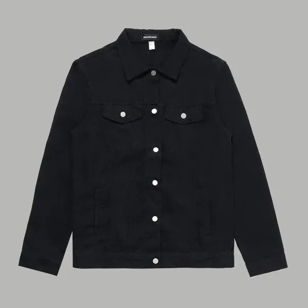 Balenciaga Logo Windbreaker Black Jacket - 18