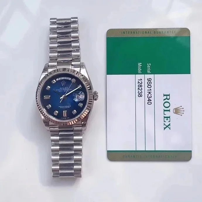 Rolex Watches Datejust with diamond hour markers and date window — 32