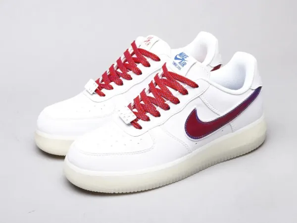 Nike Air Force 1 Low White and Royal Blue Sneakers - 14