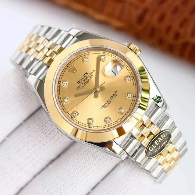 Rolex Watches Datejust two-tone bracelet watch with date magnifier product detail image 1