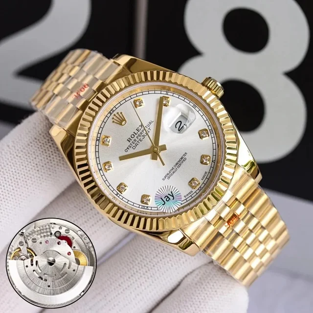 Rolex Watches Datejust two-tone bracelet watch with date magnifier product detail image 9