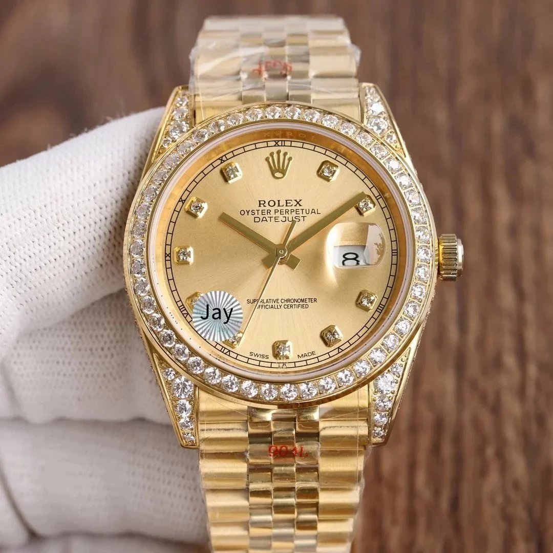 Rolex Watches Datejust two-tone bracelet watch with date magnifier — 17