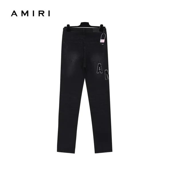 Amiri MIRI Embroidered Denim Jeans Navy - 3