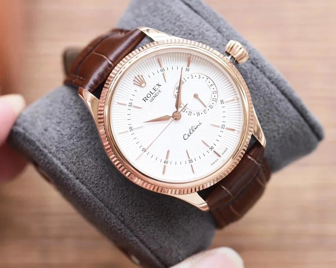 Rolex Watches Cellini small seconds leather-strap watch — 2
