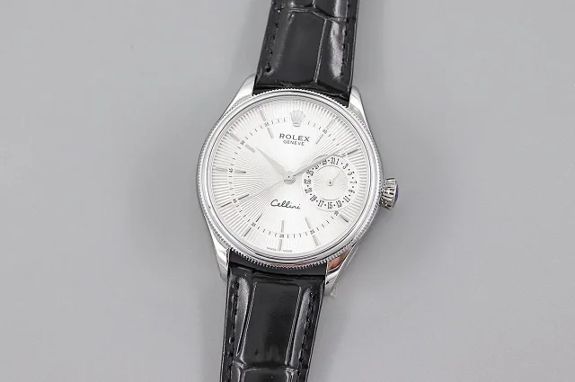 Rolex Watches Cellini small seconds leather-strap watch product detail image 14