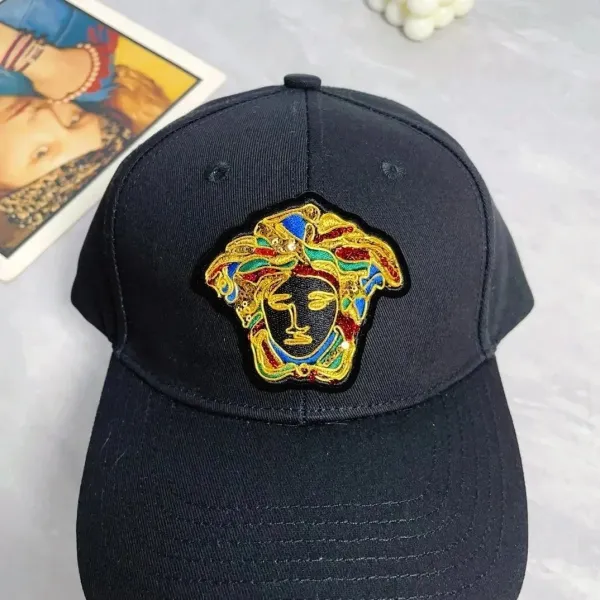 Versace Medusa Embroidered White Baseball Cap - 7