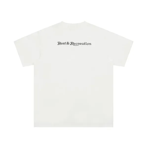 Rest & Recreation Logo Embroidered Pink T-Shirt - 30