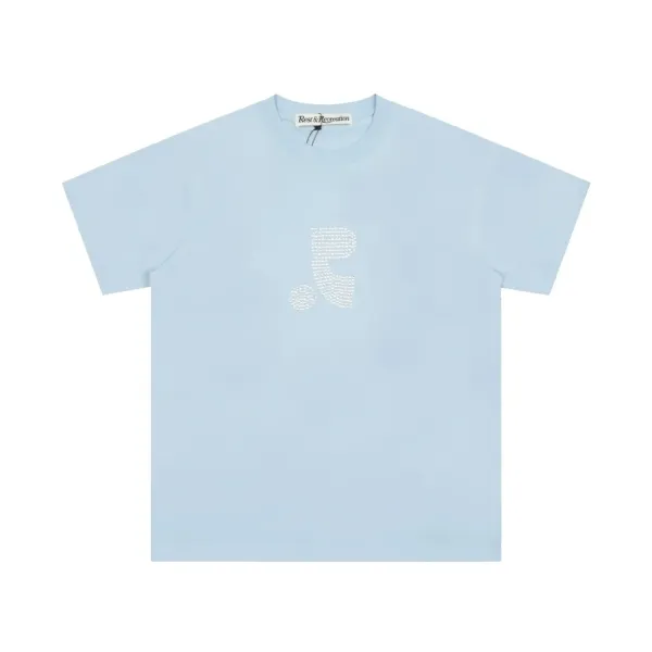 Rest & Recreation Logo Embroidered Pink T-Shirt - 38