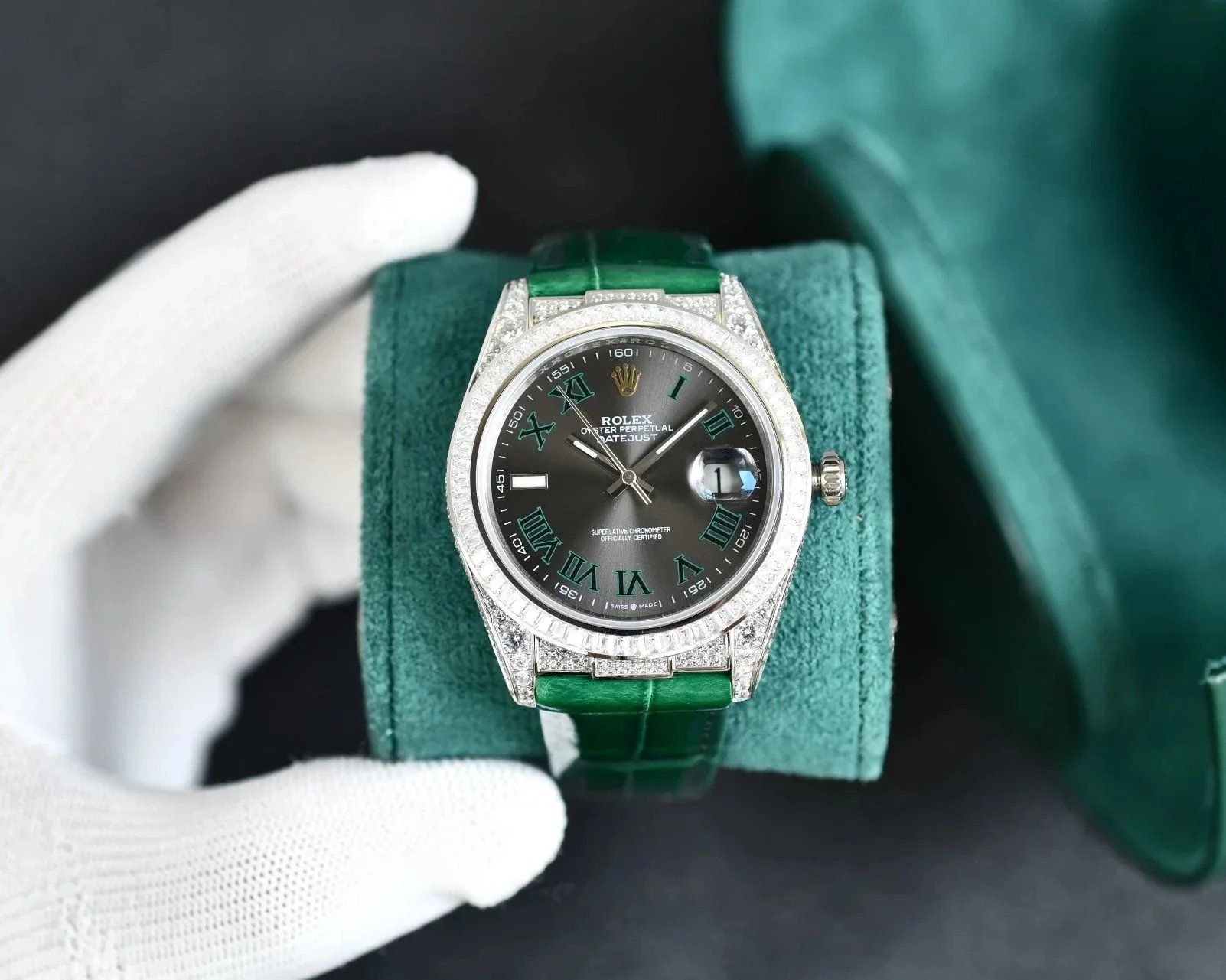 Rolex Watches Datejust fluted-bezel date watch with jubilee-style bracelet image 8