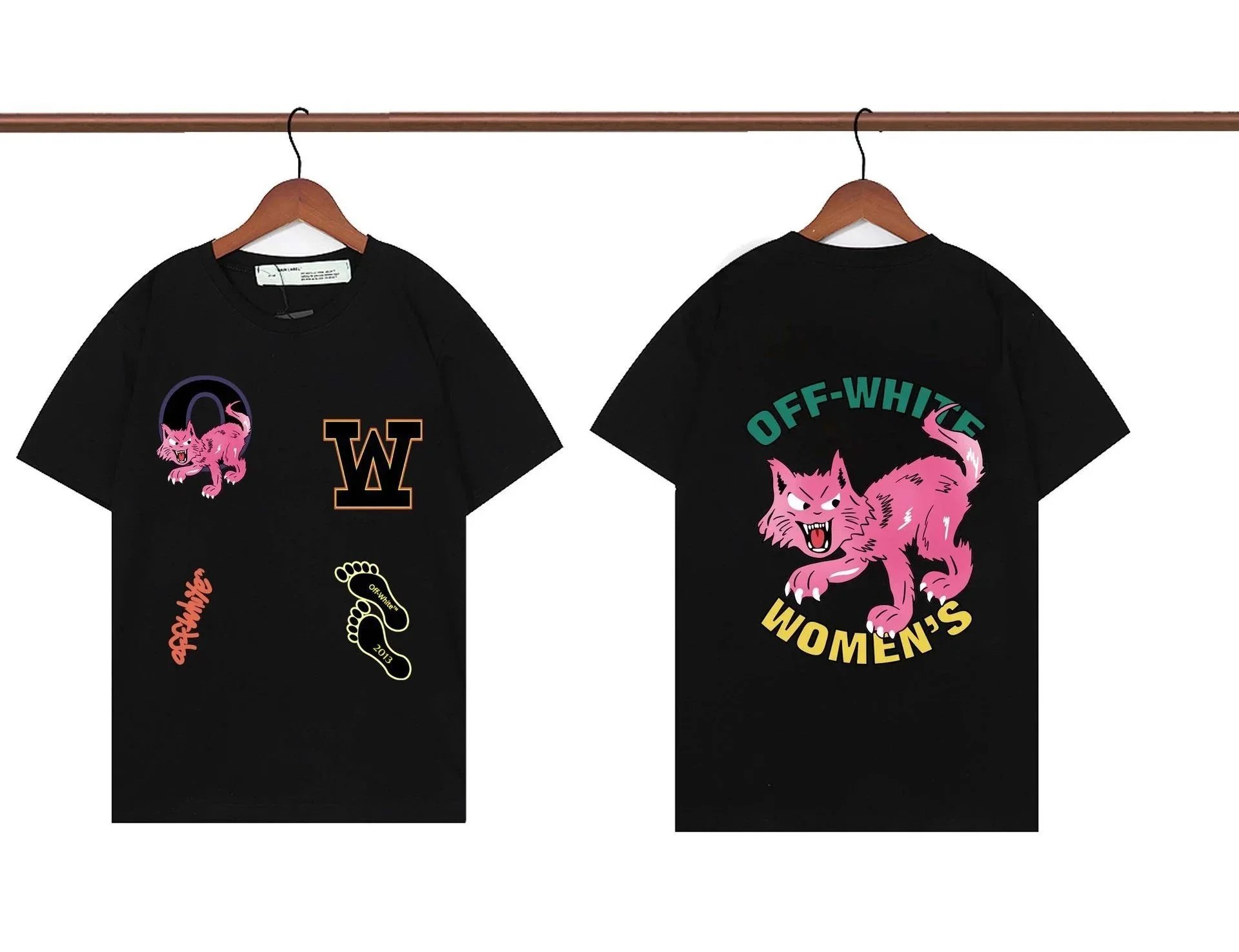 Off-White x Unknown Artist Graffiti Print Black T-Shirt - 9