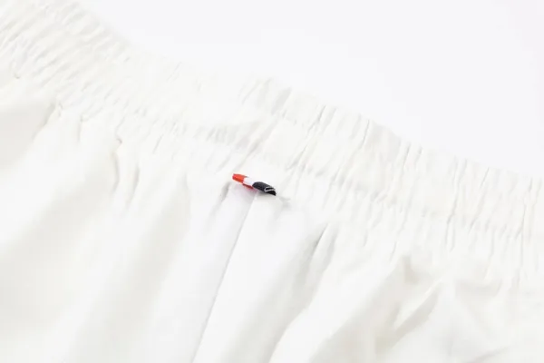 Moncler Genius Shorts White with Red Stripe and Logo - 32