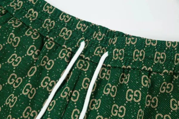 Gucci GG Monogram Print Shorts Navy with Red-White Side Stripes - 50