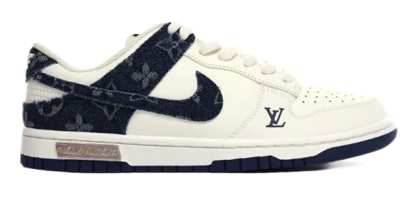 Nike SB Dunk Low x The North Face White Navy Red Sneakers - 26