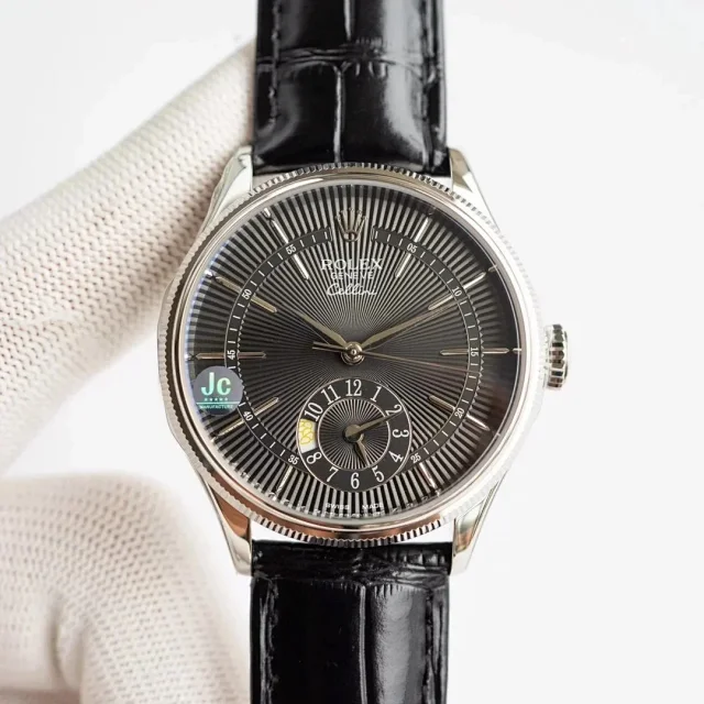 Rolex Watches Cellini small seconds leather-strap watch product detail image 6