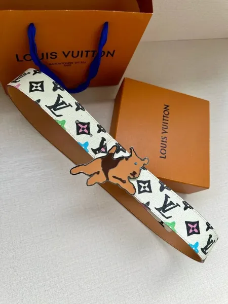 Louis Vuitton Monogram Multicolor Dog Motif Belt - 13