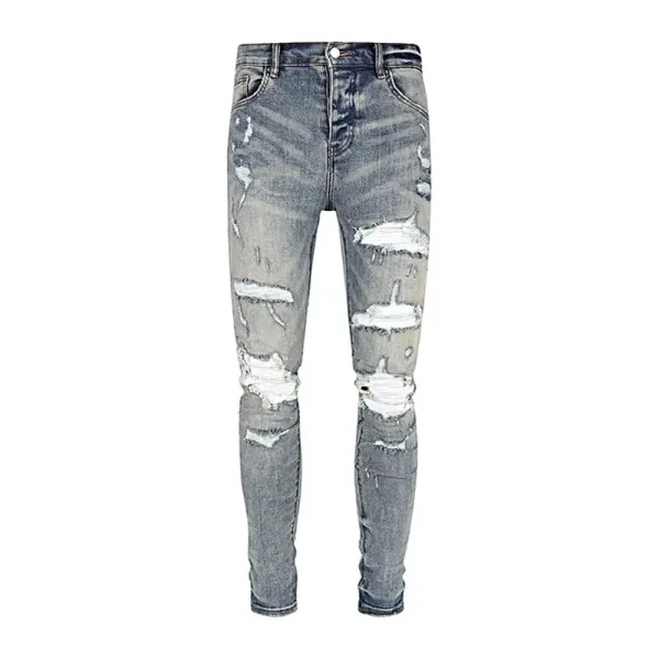 Gallery Dept. Bandana Patchwork Ripped Skinny Jeans - 36