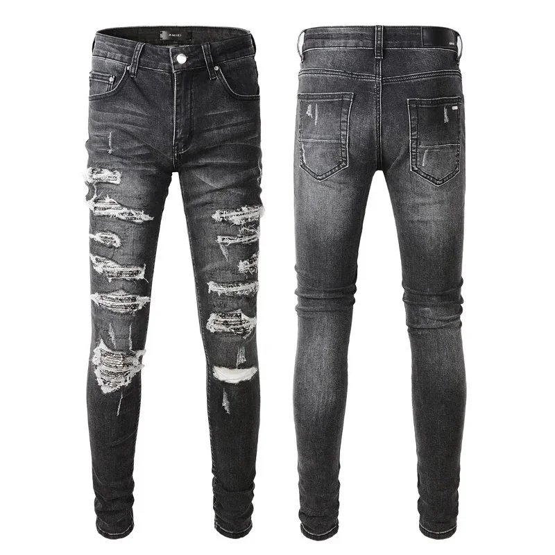 Gallery Dept. Star-Embroidered Distressed Slim Fit Jeans - 16