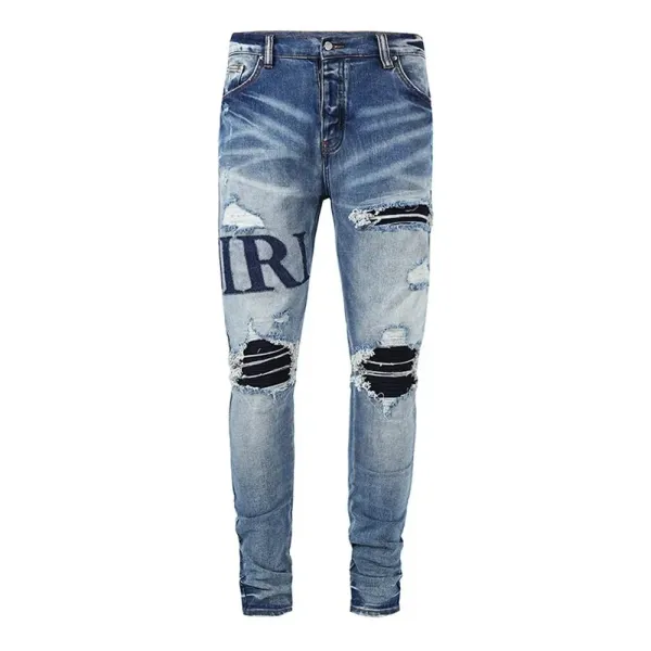 Gallery Dept. Bandana Patchwork Ripped Skinny Jeans - 35