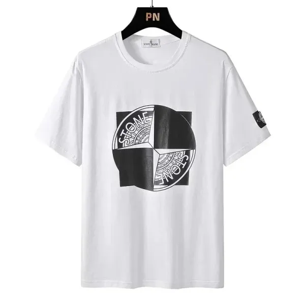 Stone Island Graphic Print Black T-Shirt - 9