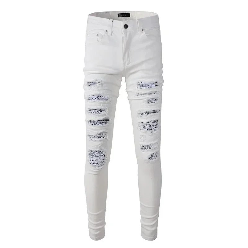 Gallery Dept. Star-Embroidered Distressed Slim Fit Jeans - 17