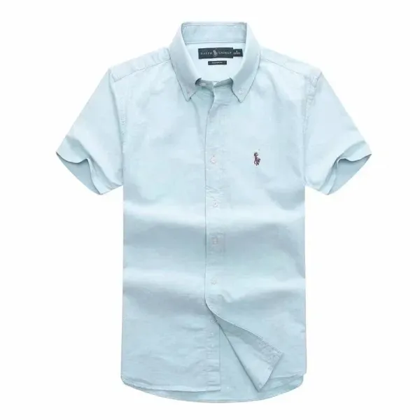 Ralph Lauren Classic Fit Short-Sleeve Button-Down Shirt Navy - 3