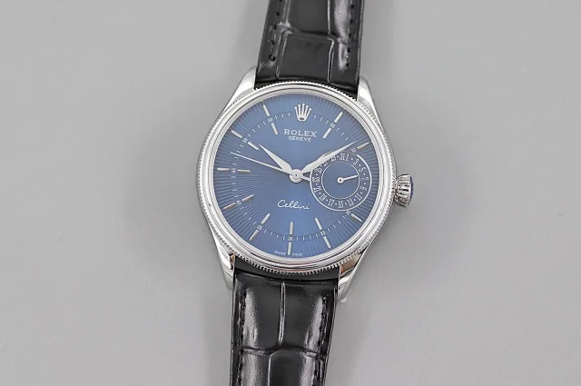 Rolex Watches Cellini small seconds leather-strap watch product detail image 13
