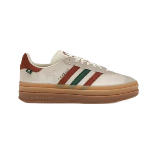 Adidas Originals Gazelle Gum Sole White Red Green Sneakers - 1
