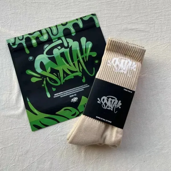 SYNA.TRIBE Graffiti Socks Black Pink Twin Pack - 8