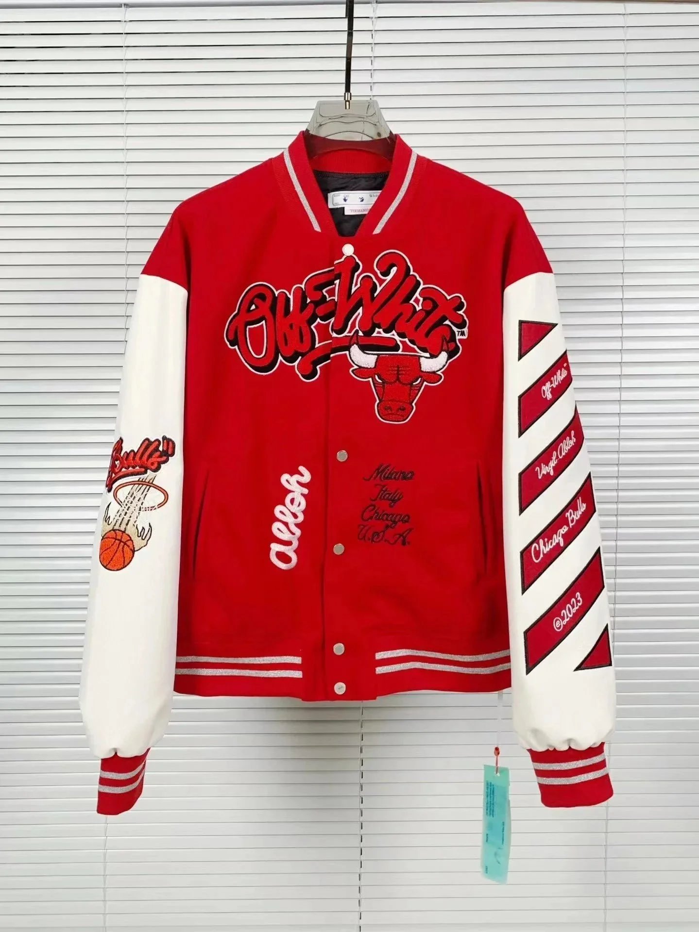 Off-White x Ablon Graphic Bomber Jacket Beige - 19