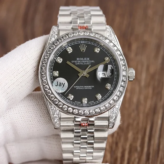 Rolex Watches Datejust two-tone bracelet watch with date magnifier product detail image 14