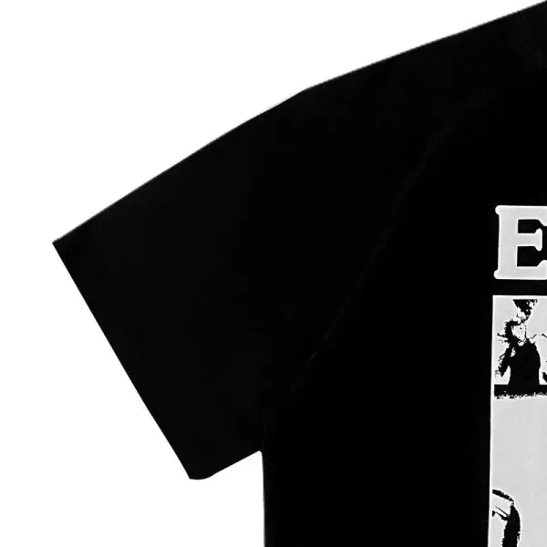 ERD Cross Print Black T-Shirt - 5