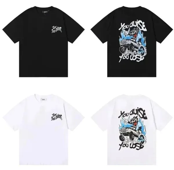 Design Graphic Print 'You Cruise You Lost' White T-Shirt - 10