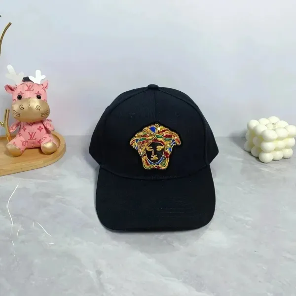 Versace Medusa Embroidered White Baseball Cap - 4