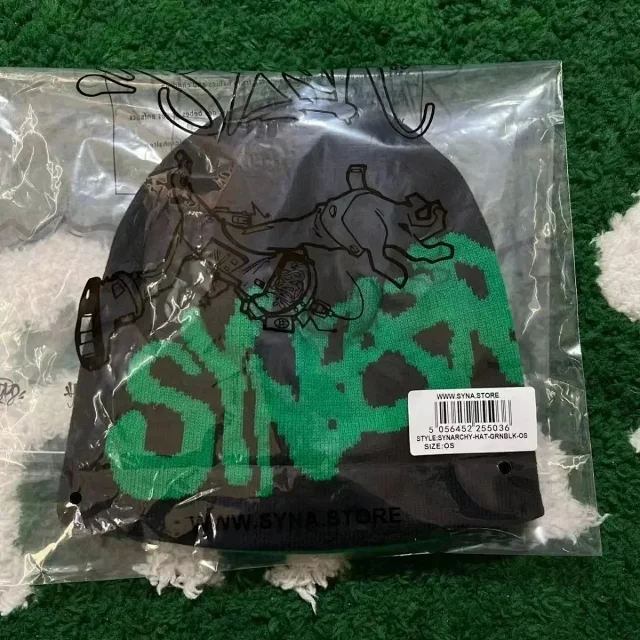 Syna World Hats Knitted Beanie with Graffiti Logo product detail image 4