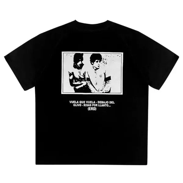 ERD Cross Print Black T-Shirt - 3