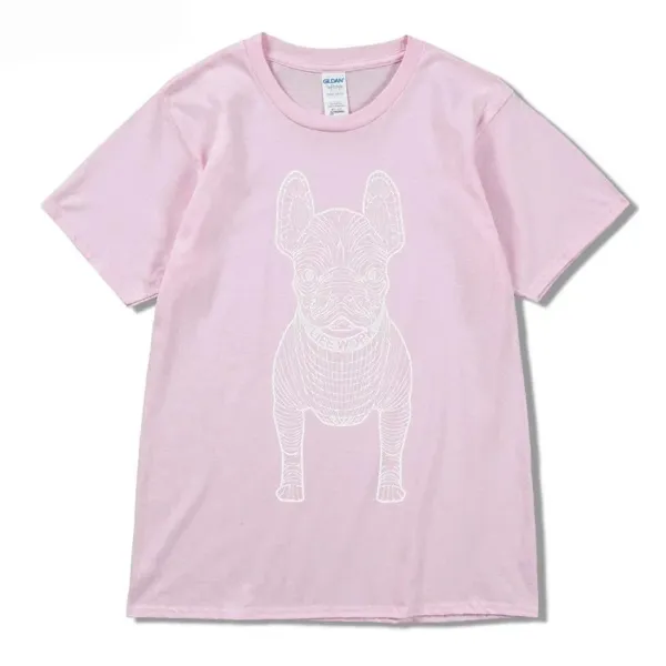 GRA French Bulldog Line Art Burgundy T-Shirt - 10