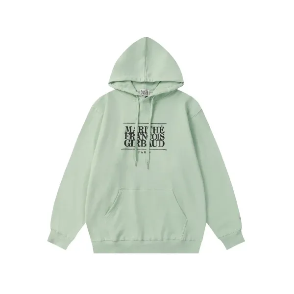 Marithe Francois Girbaud Logo Print Mint Green Hoodie - 14