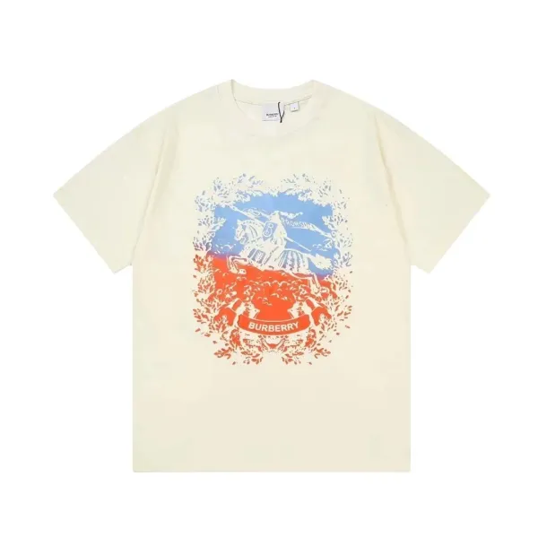 Burberry Chain Motif Graphic T-Shirt Black - 10