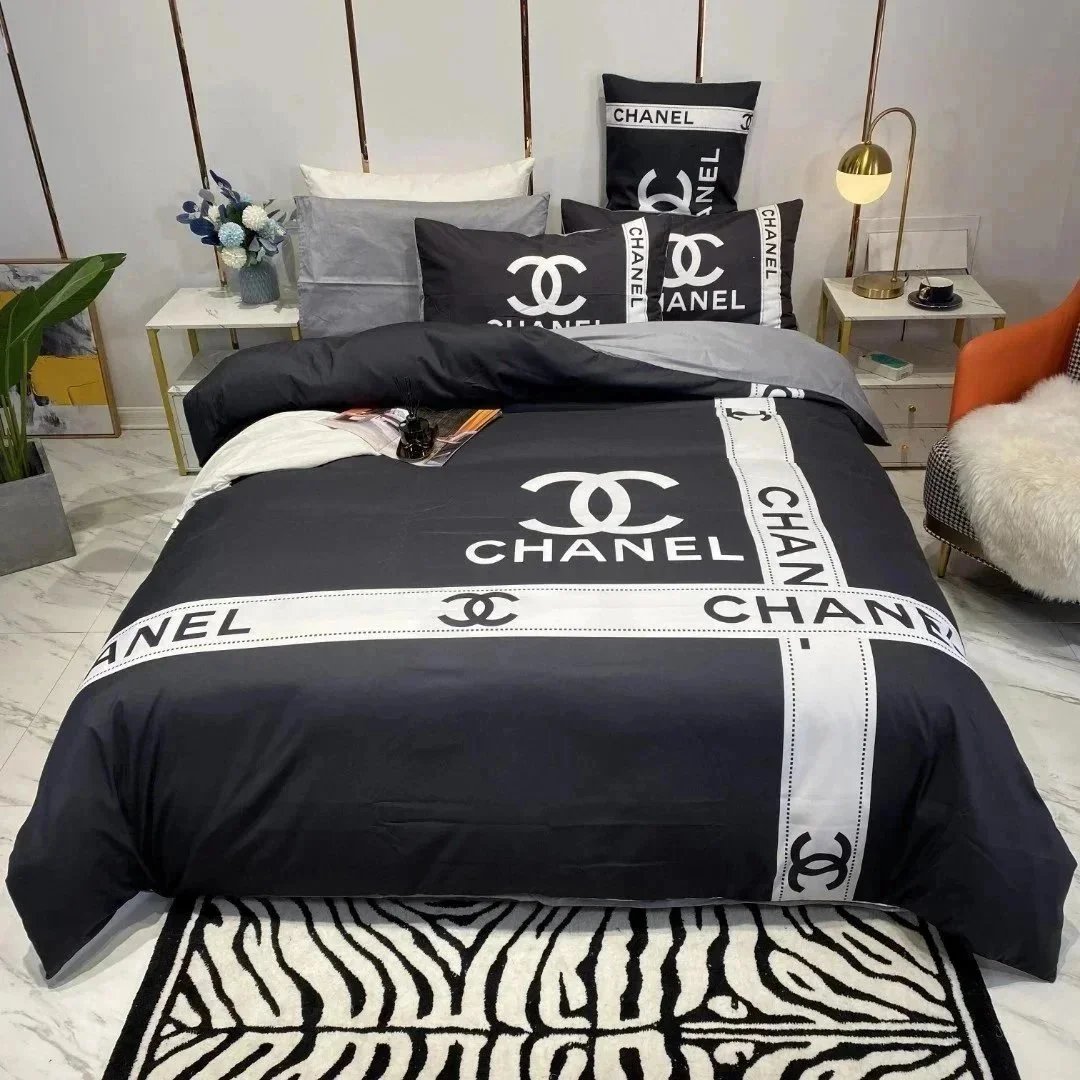 Louis Vuitton Uncategorized Four-Piece Logo-Print Bed Sheet Set image 10