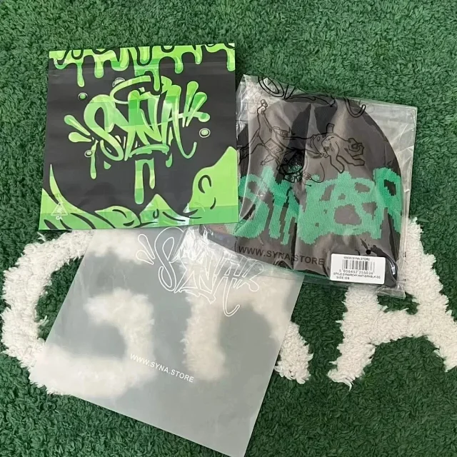 Syna World Hats Knitted Beanie with Graffiti Logo product detail image 3