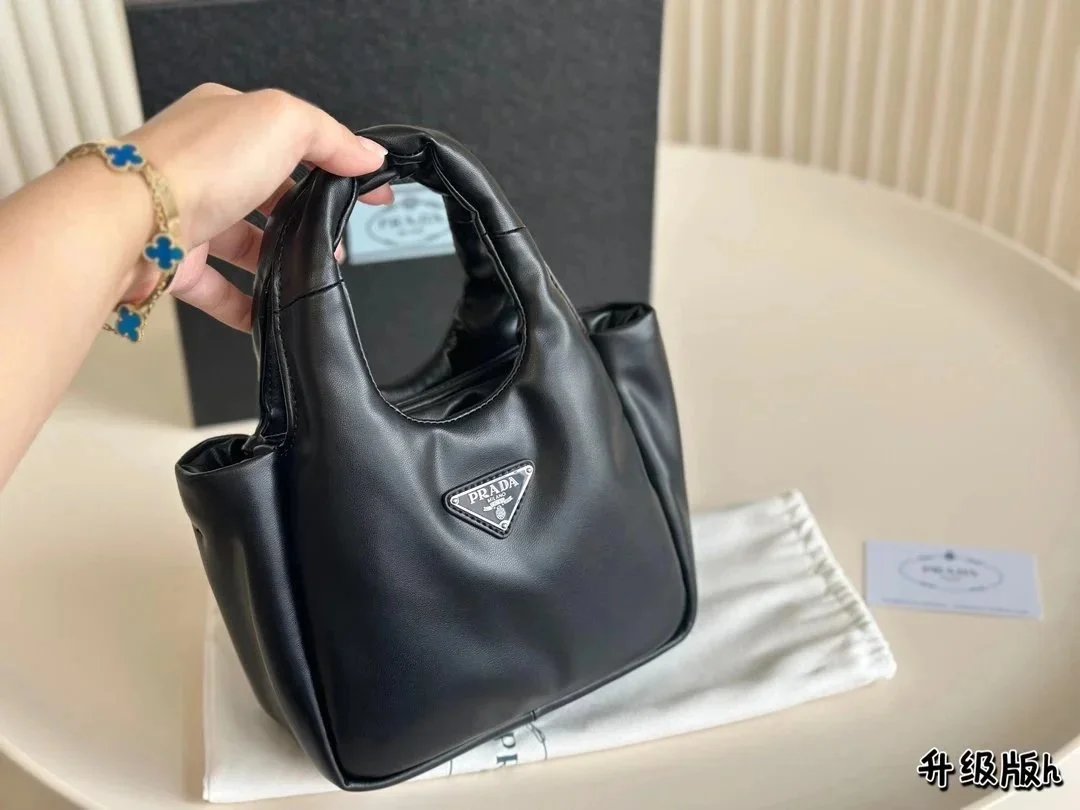 Prada Re-Edition 2005 Bucket Bag Beige Leather Handbag - 15