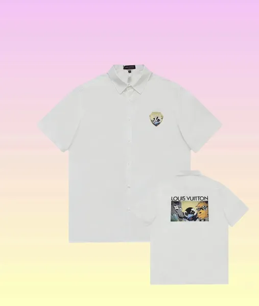Off-White Shibori Print Short-Sleeve Shirt Blue Multicolor - 17