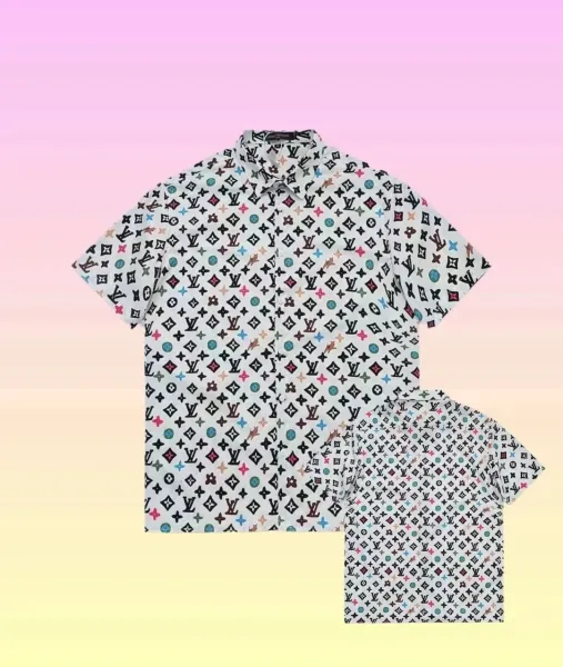 Off-White Shibori Print Short-Sleeve Shirt Blue Multicolor - 19