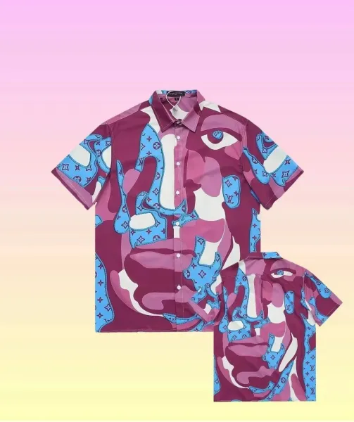 Off-White Shibori Print Short-Sleeve Shirt Blue Multicolor - 12