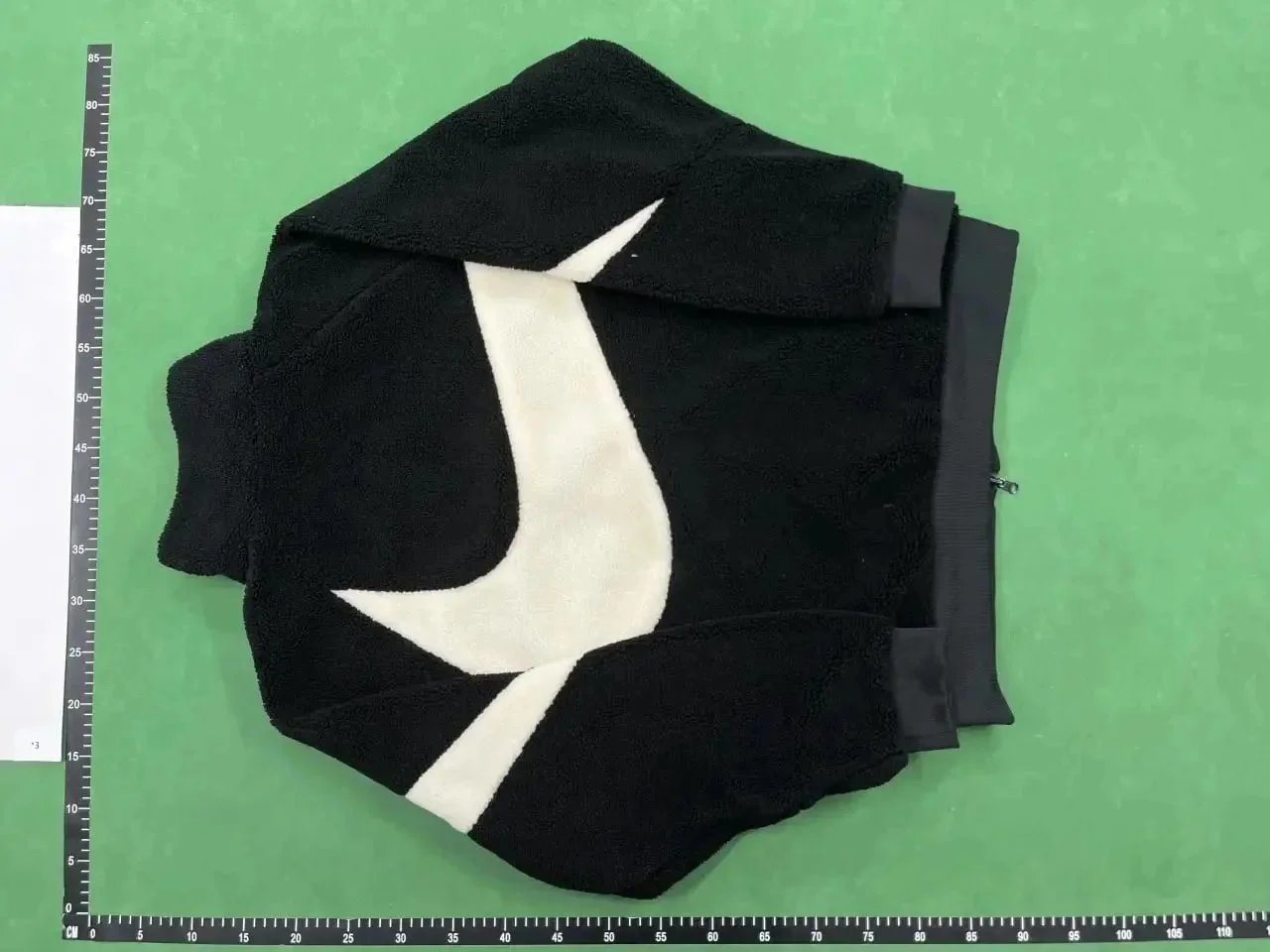 Nike Fleece Full-Zip Jacket Black and White Swoosh Outerwear - 8