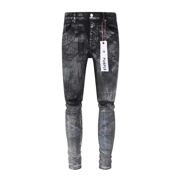 SPURLE Distressed Paint-Splatter Skinny Jeans - 12