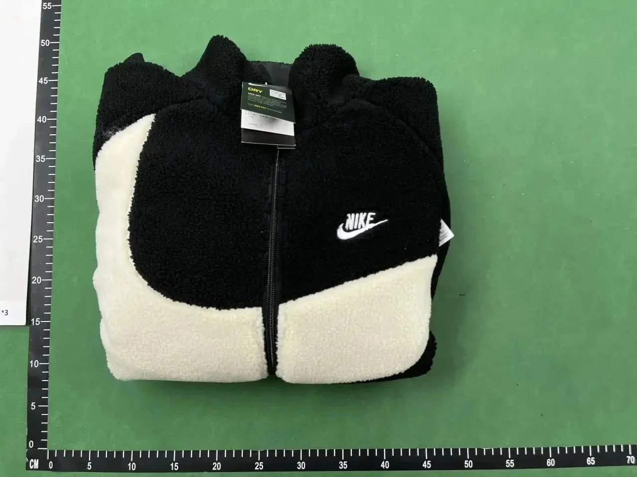 Nike Fleece Full-Zip Jacket Black and White Swoosh Outerwear - 6