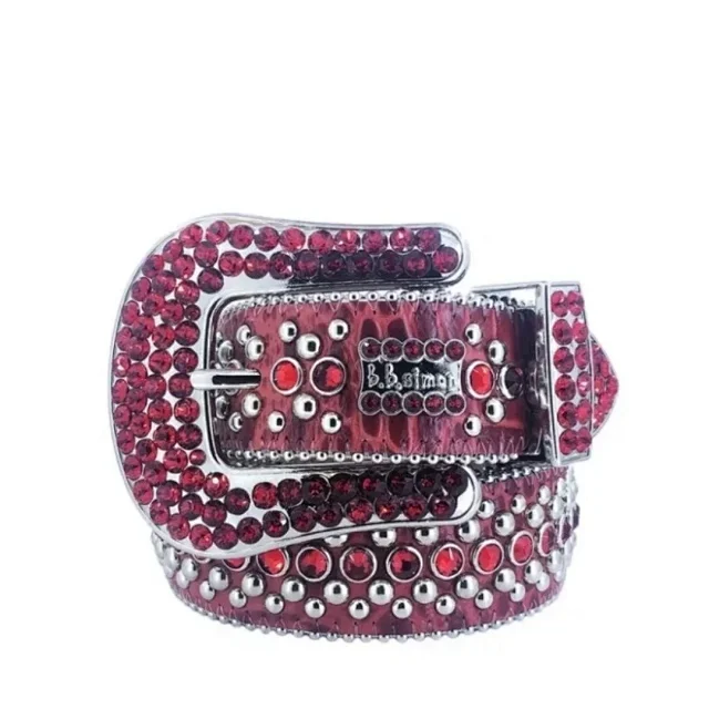B.B. Simon Belts Rhinestone Studded Belt with Crystal Buckle product detail image 6