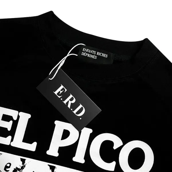 ERD Cross Print Black T-Shirt - 9